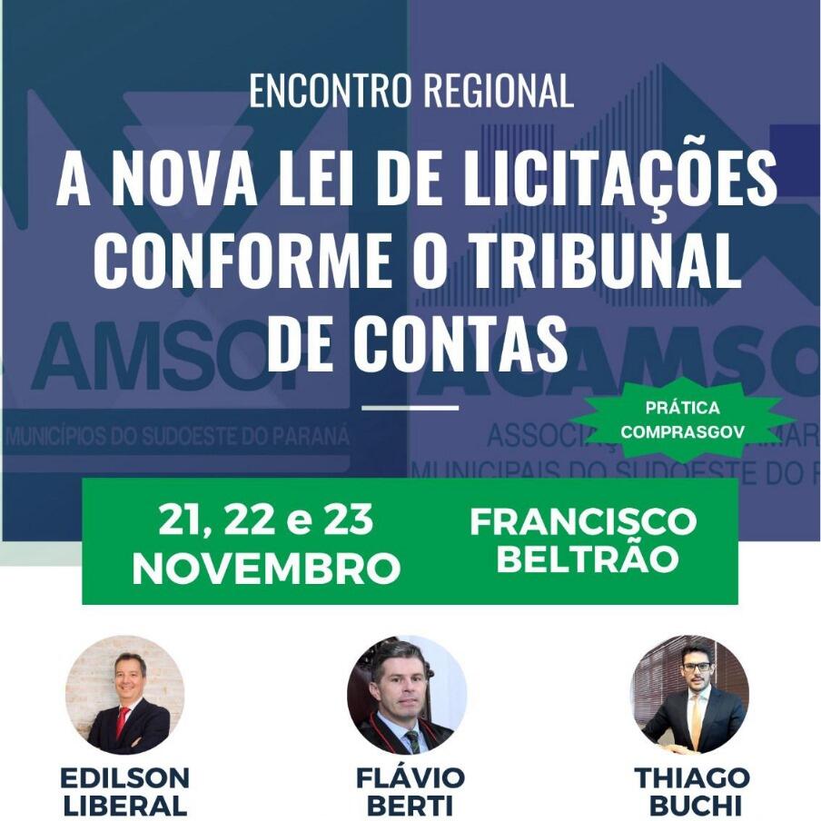 ACAMSOP promove encontro regional para debater a Nova Lei de Licitações
